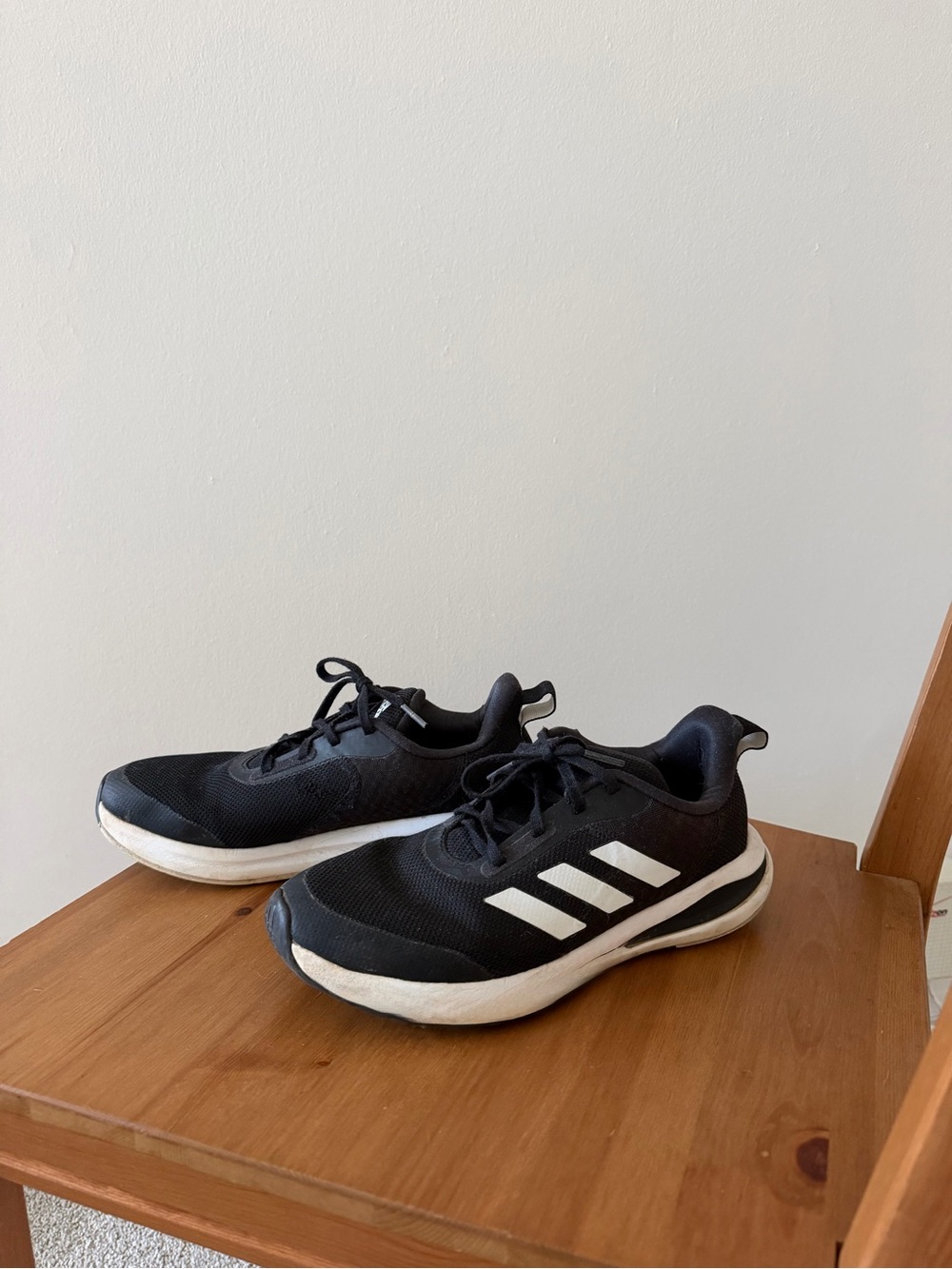 Adidas Women’s Black with White Stripes Athletic Sneakers